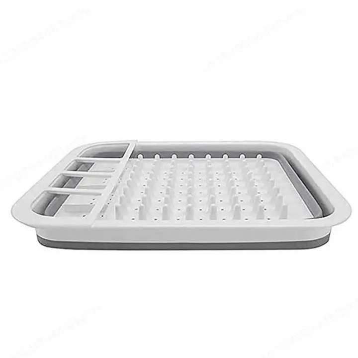 Foldable Dish Rack Kitchen Storage and Drain Tray for Tableware Viskana