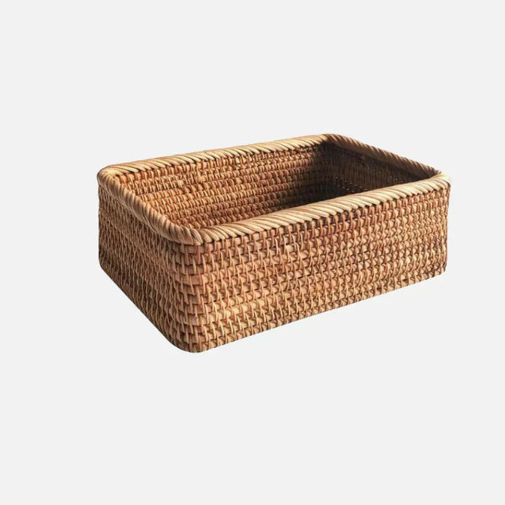 Viskana Handwoven Rattan Willow Basket for Storage