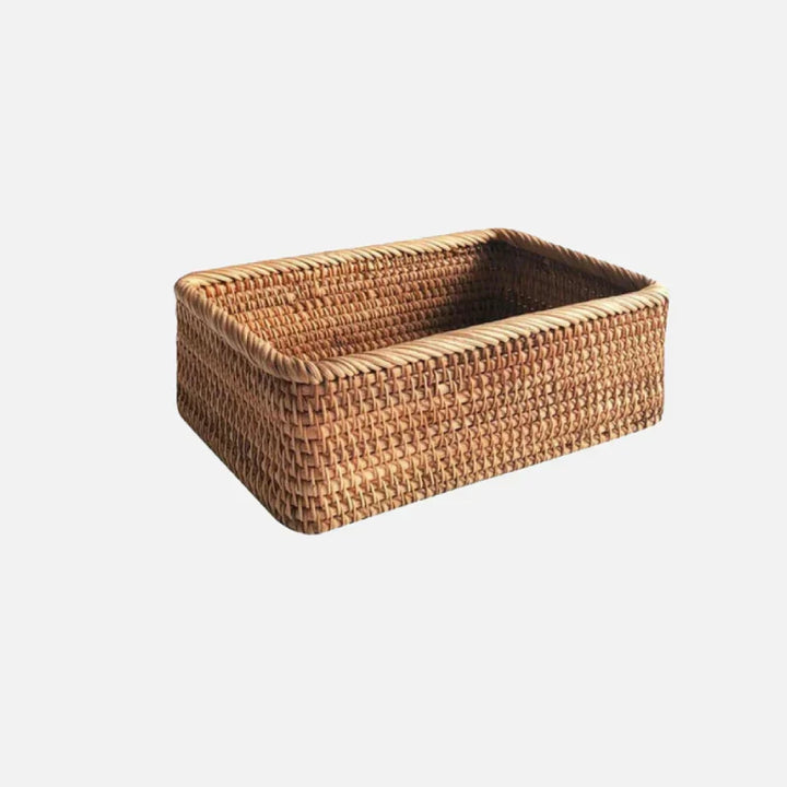Viskana Handwoven Rattan Willow Basket for Storage