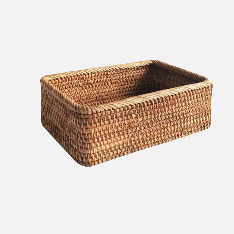 Viskana Handwoven Rattan Willow Basket for Storage