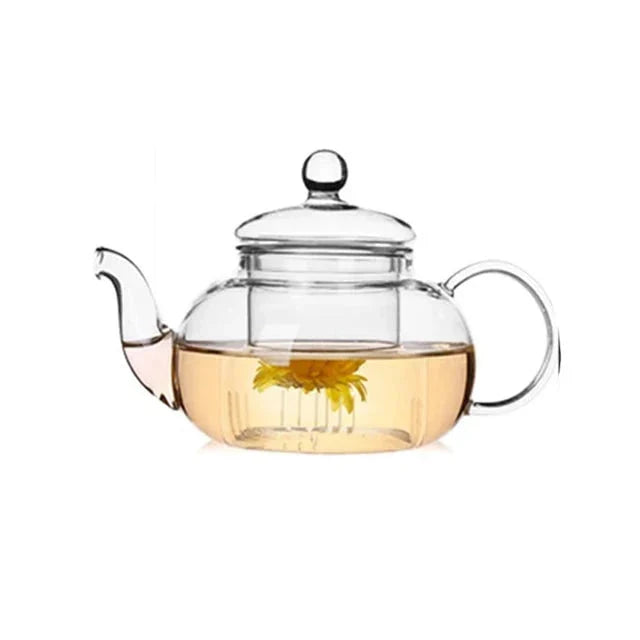 Heat Resistant Glass Tea Pot Glass Teapot with Infuser Tea Pot Set | Viskana