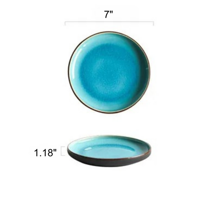 Ice Cracking Glaze Ceramic Tableware Plate Bowl Tea Cup Dinnerware Viskana