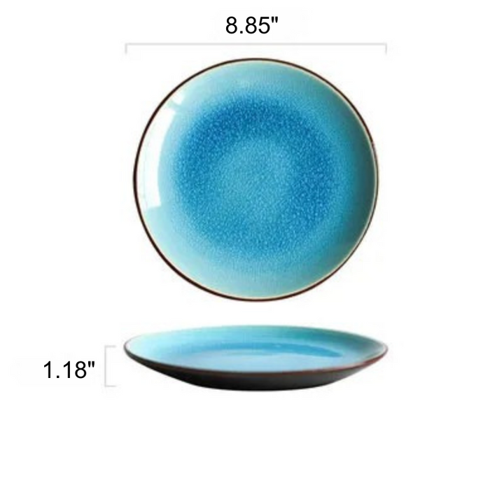 Ice Cracking Glaze Ceramic Tableware Plate Bowl Tea Cup Dinnerware Viskana