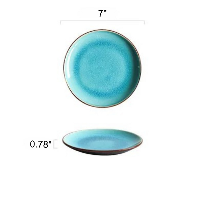 Ice Cracking Glaze Ceramic Tableware Plate Bowl Tea Cup Dinnerware Viskana