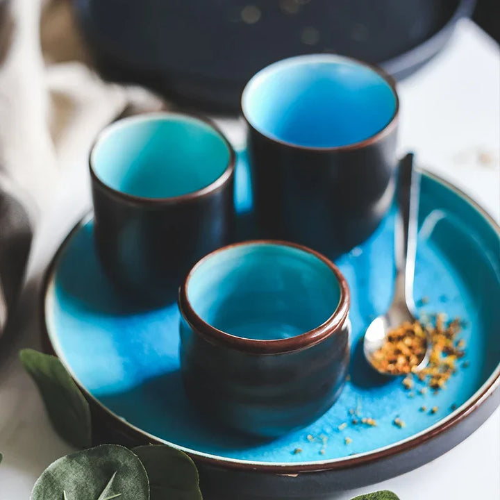 Ice Cracking Glaze Ceramic Tableware Plate Bowl Tea Cup Dinnerware Viskana
