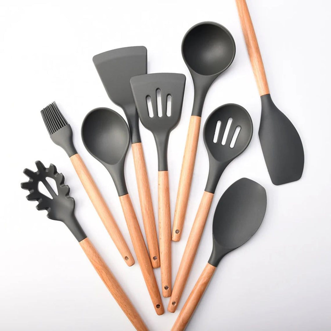9 Pcs Silicone Kitchen Utensils Set Viskana