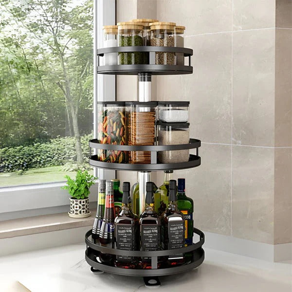 Viskana 3 Tier Swivel Metal Organizer