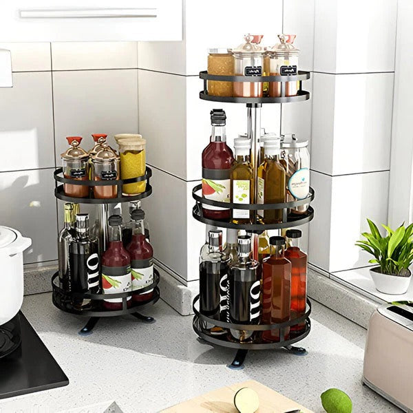 Viskana 3 Tier Swivel Metal Organizer