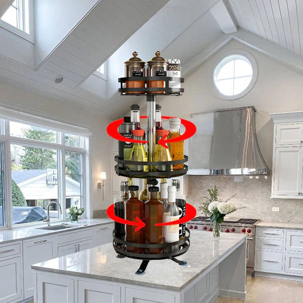 Viskana 3 Tier Swivel Metal Organizer