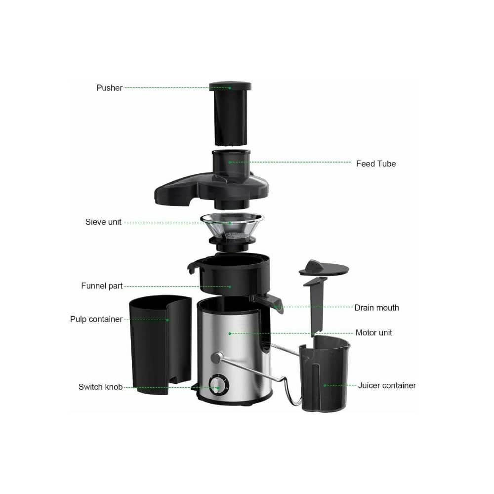Juicer with pitcher 800W (1.25 liter pulp container) Viskana