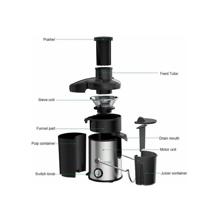 Juicer with pitcher 800W (1.25 liter pulp container) Viskana