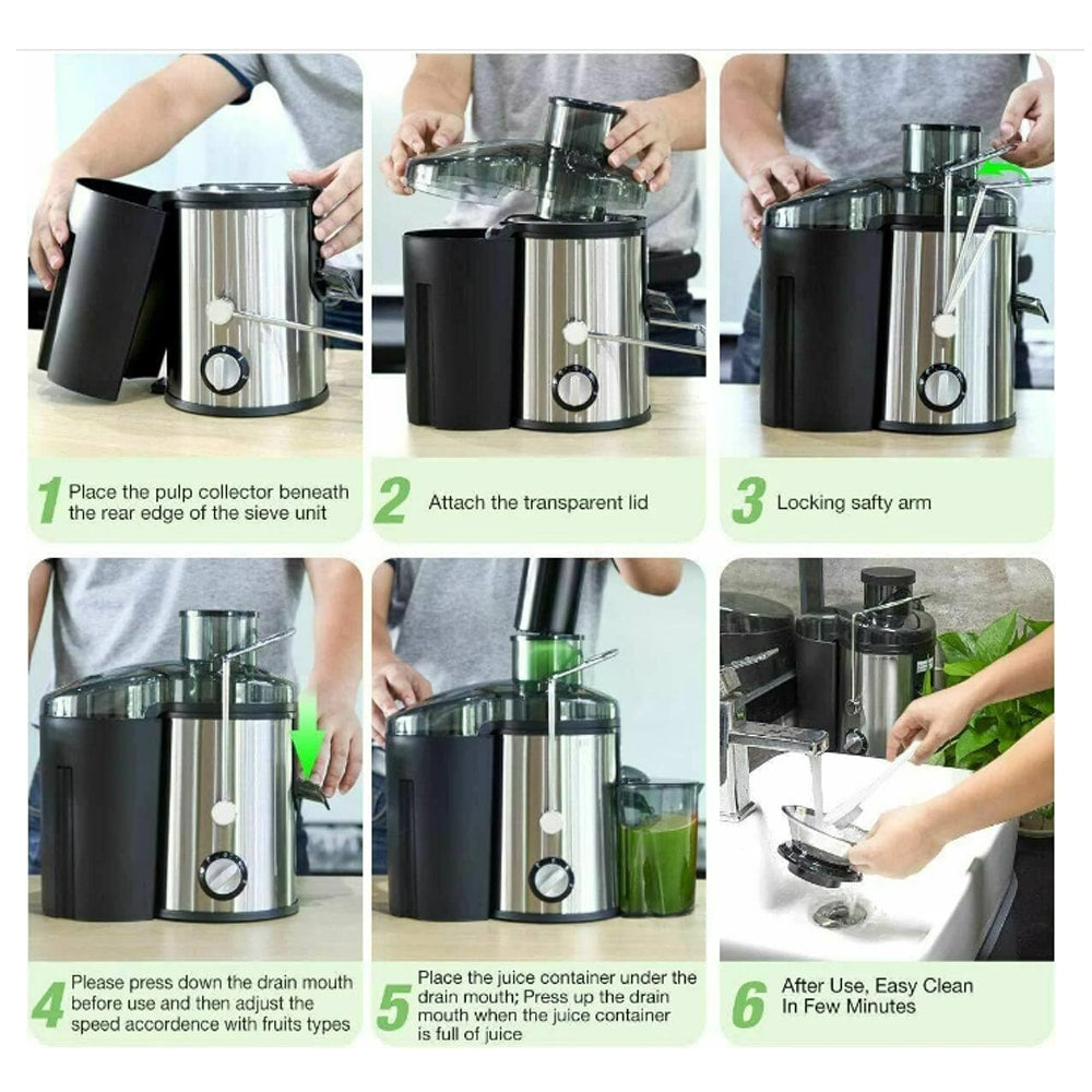Juicer with pitcher 800W (1.25 liter pulp container) Viskana