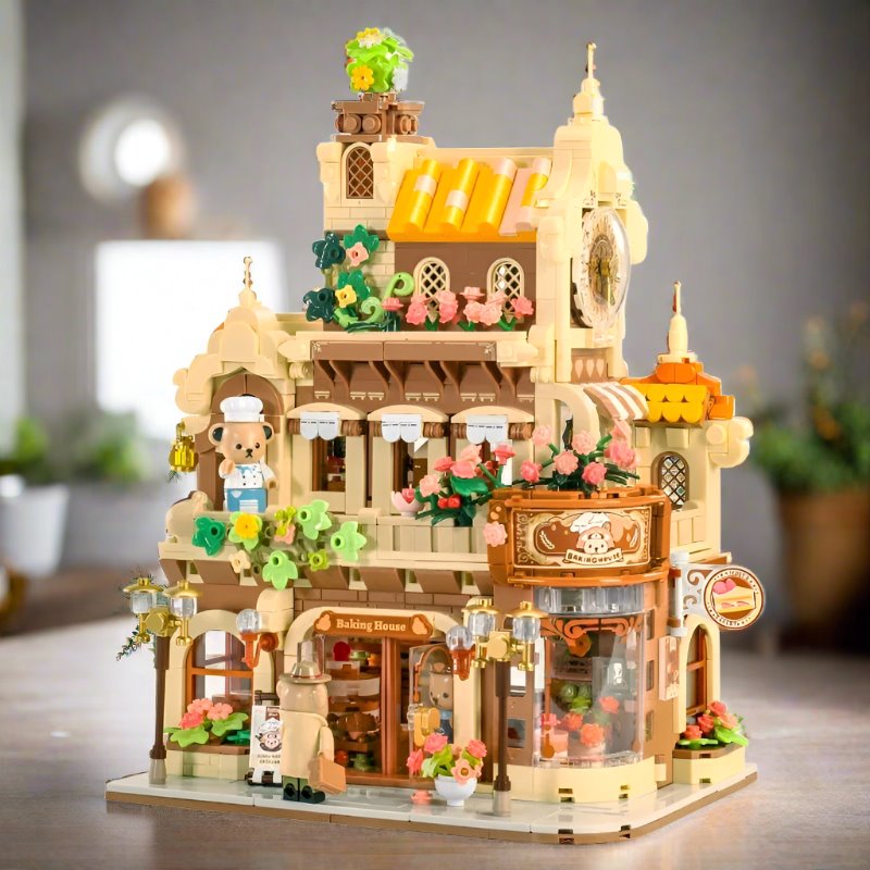 Viskana Honey Bear Cupcakes & Cookies Bakery Micro Building Blocks