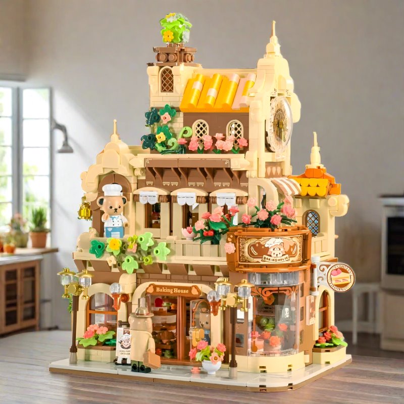 Viskana Honey Bear Cupcakes & Cookies Bakery Micro Building Blocks