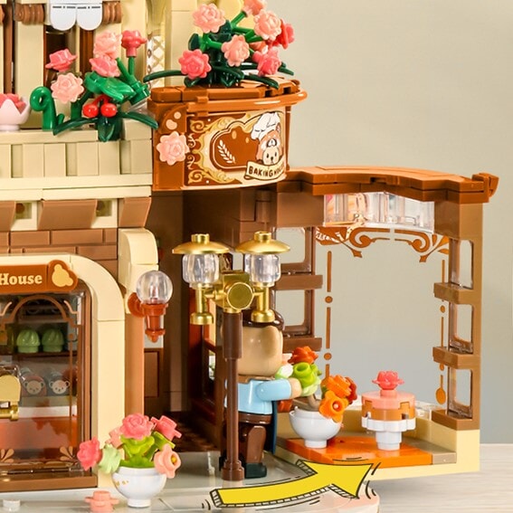 Viskana Honey Bear Cupcakes & Cookies Bakery Micro Building Blocks