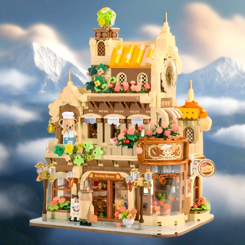 Viskana Honey Bear Cupcakes & Cookies Bakery Micro Building Blocks