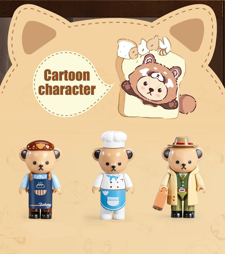 Viskana Honey Bear Cupcakes & Cookies Bakery Micro Building Blocks