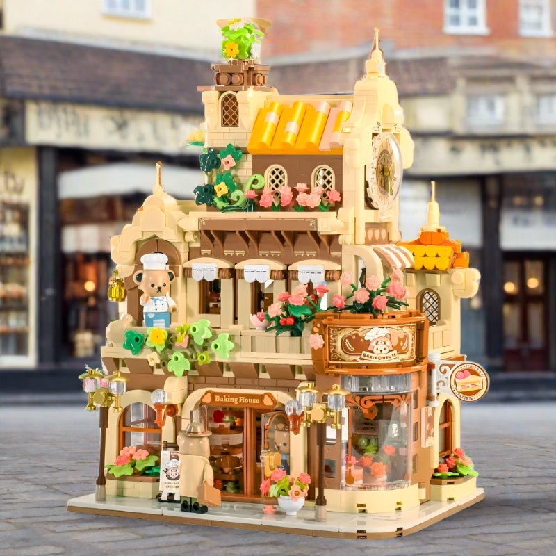 Viskana Honey Bear Cupcakes & Cookies Bakery Micro Building Blocks
