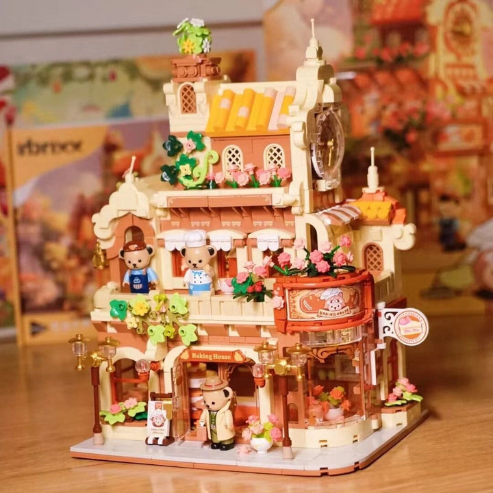 Viskana Honey Bear Cupcakes & Cookies Bakery Micro Building Blocks