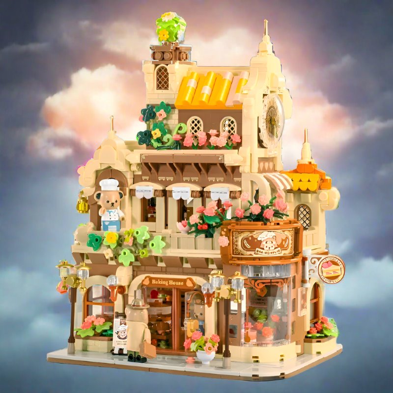 Viskana Honey Bear Cupcakes & Cookies Bakery Micro Building Blocks