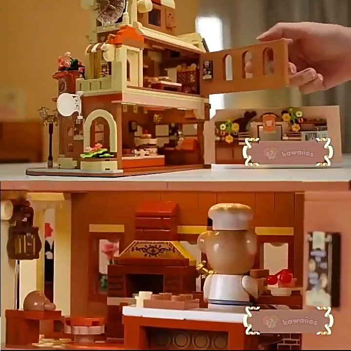 Viskana Honey Bear Cupcakes & Cookies Bakery Micro Building Blocks