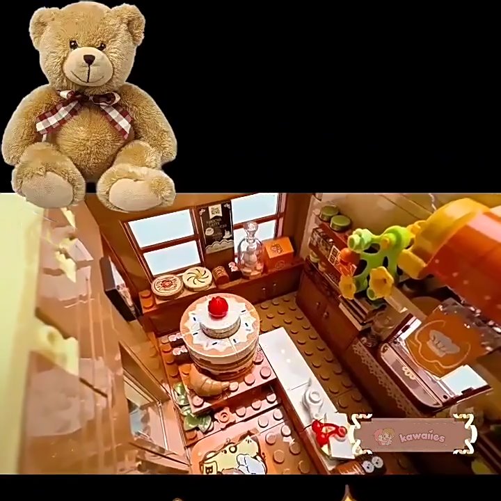 Viskana Honey Bear Cupcakes & Cookies Bakery Micro Building Blocks