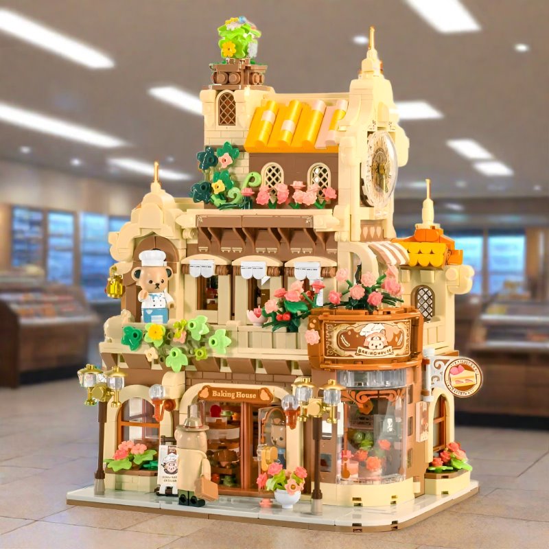Viskana Honey Bear Cupcakes & Cookies Bakery Micro Building Blocks