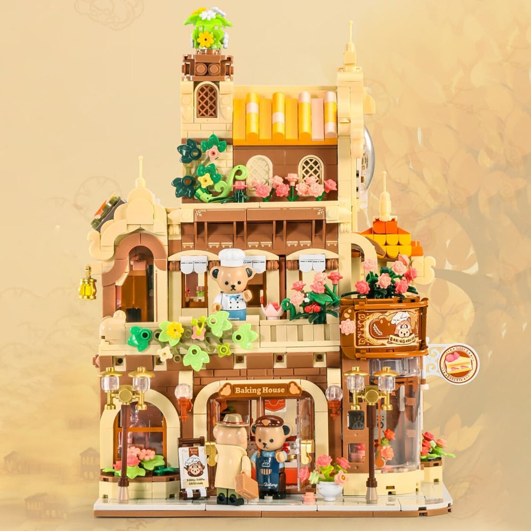 Viskana Honey Bear Cupcakes & Cookies Bakery Micro Building Blocks