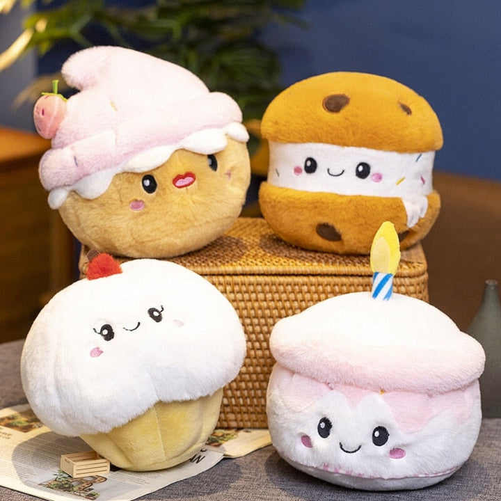 Viskana Kawaii Cake Plushie Strawberry Fruit Muffin Bakery Plushies