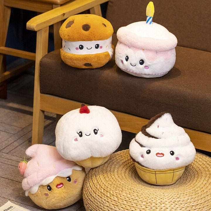 Viskana Kawaii Cake Plushie Strawberry Fruit Muffin Bakery Plushies