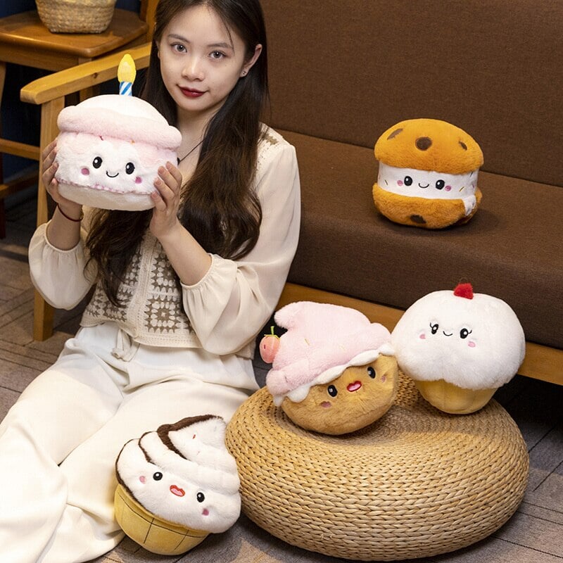 Viskana Kawaii Cake Plushie Strawberry Fruit Muffin Bakery Plushies
