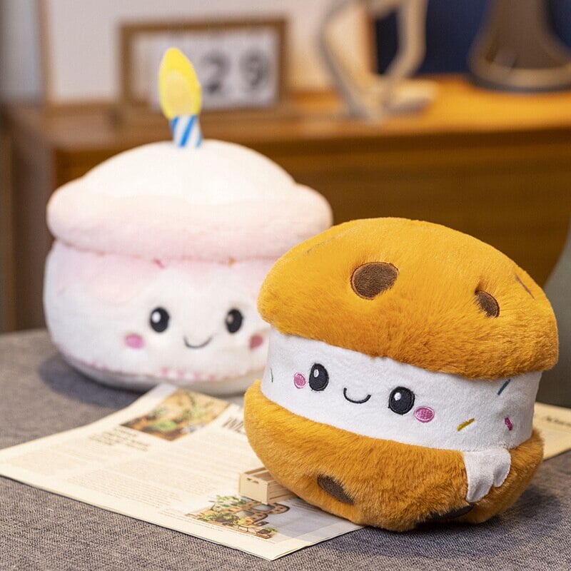 Viskana Kawaii Cake Plushie Strawberry Fruit Muffin Bakery Plushies