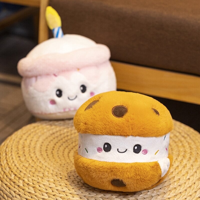 Viskana Kawaii Cake Plushie Strawberry Fruit Muffin Bakery Plushies