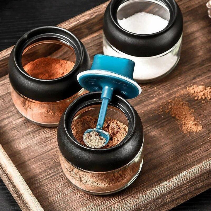 Viskana Salt and Pepper Seasoning Organizer Spice Jars
