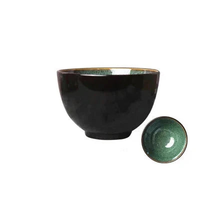 Malachite Green Ceramic Plate And Bowl Porcelain Dinner Dish Plate Viskana