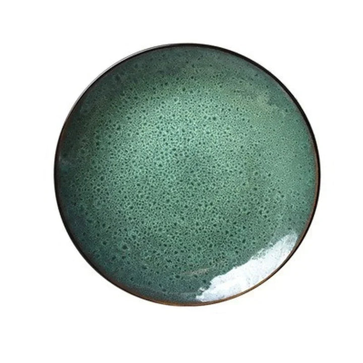 Malachite Green Ceramic Plate And Bowl Porcelain Dinner Dish Plate Viskana