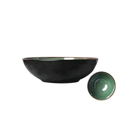 Malachite Green Ceramic Plate And Bowl Porcelain Dinner Dish Plate Viskana