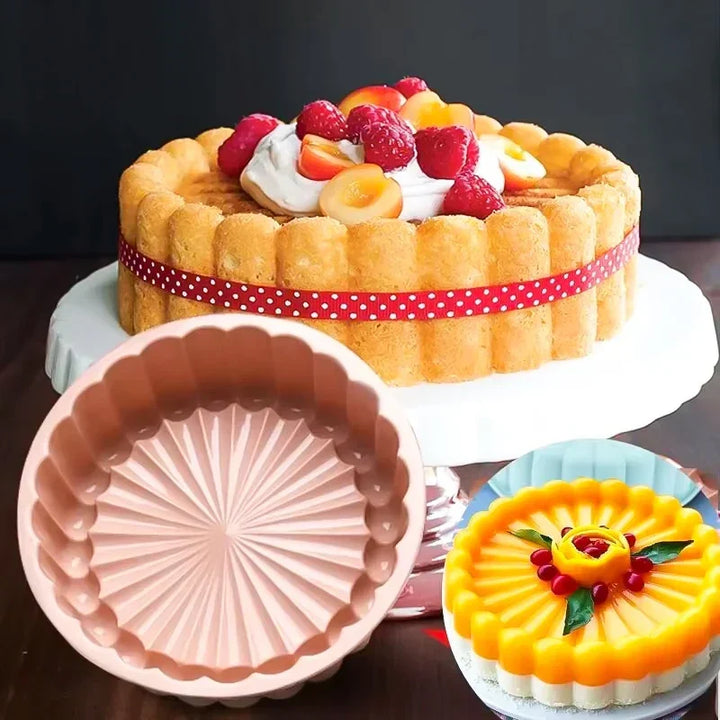 Multifunctional Silicone Cake Mold Reusable Nonstick Round Baking Pan Viskana