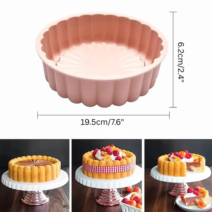 Multifunctional Silicone Cake Mold Reusable Nonstick Round Baking Pan Viskana