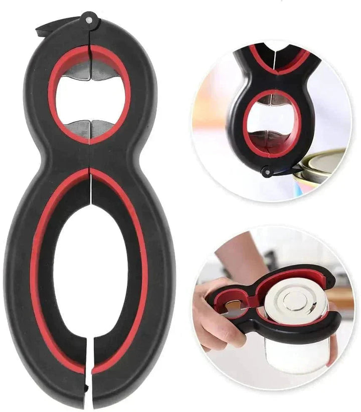 6-in-1 kitchen opener for bottles & jars Viskana