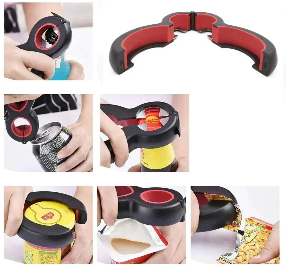 6-in-1 kitchen opener for bottles & jars Viskana