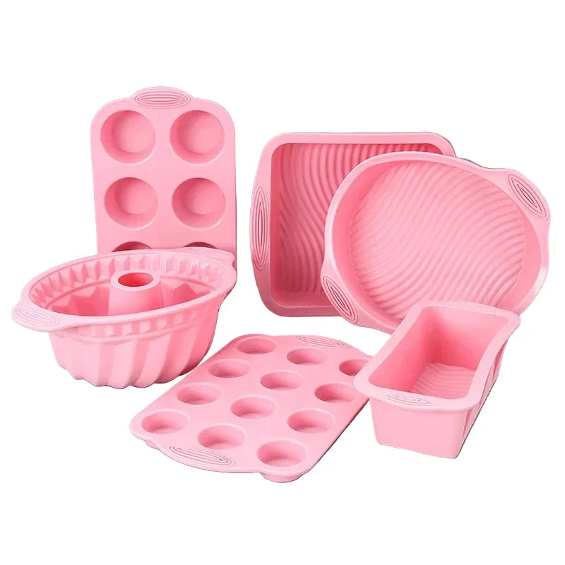 Nonstick Silicone Bakeware Cake Muffin Bread Baking Molds Accessories Viskana