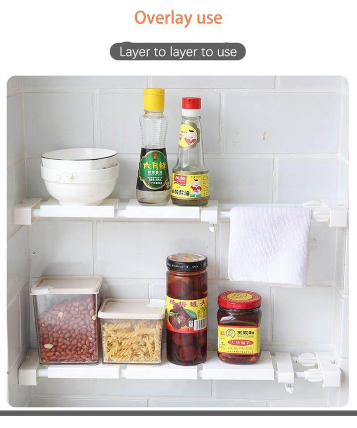 Viskana No-Drill Adjustable Kitchen Cabinet Organizer Rack
