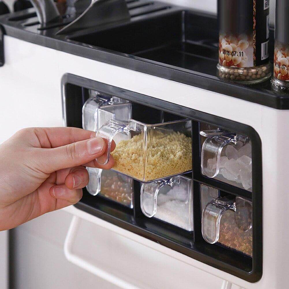 Viskana Multipurpose Useful Shelf Seasoning Storage Organizer with Phone Holder
