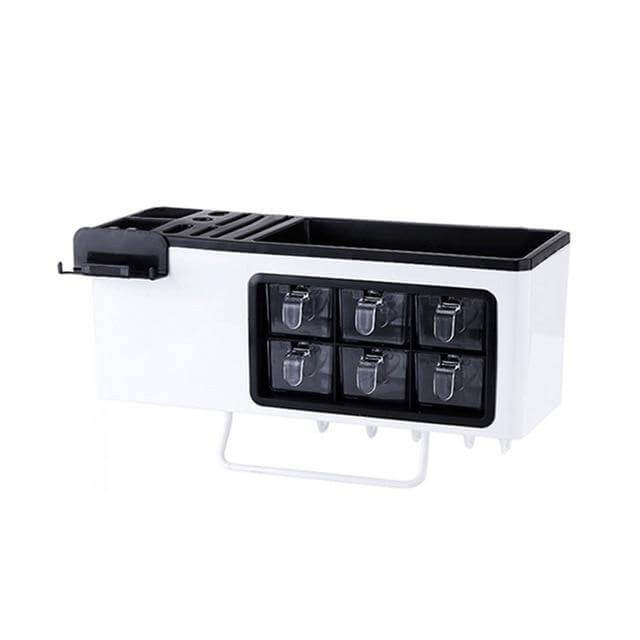 Viskana Multipurpose Useful Shelf Seasoning Storage Organizer with Phone Holder