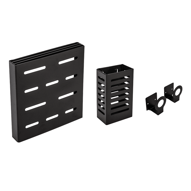 Viskana Mat Black No Drill Metal Kitchen Storage