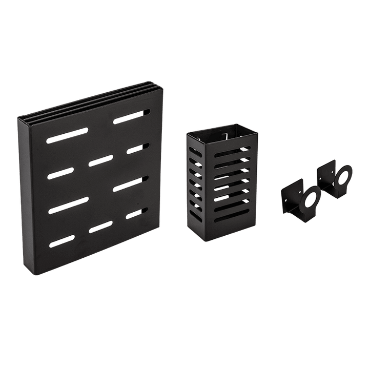 Viskana Mat Black No Drill Metal Kitchen Storage