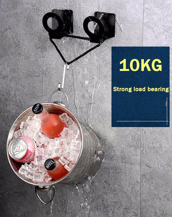 Viskana Mat Black No Drill Metal Kitchen Storage