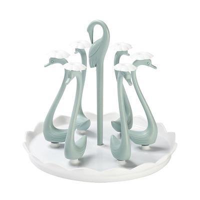 Viskana Glass Cup Swan Automatic Drainer
