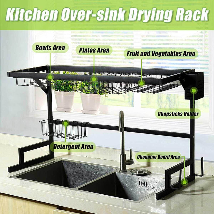 Viskana Stainless Steel Over-Sink Dish Rack Organizer